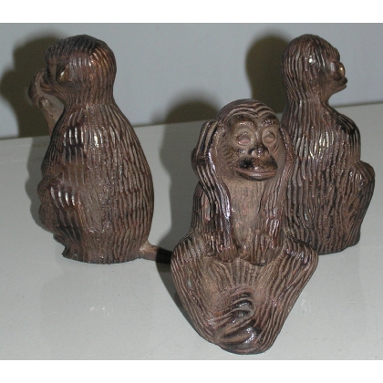 Sculpture \"Singes de la sagesse\"