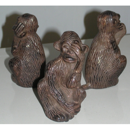 Sculpture \"Singes de la sagesse\"