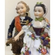Groupe avec chèvre en porcelaine Capo di Monte