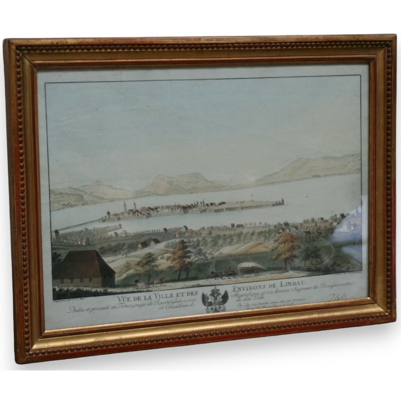 Engraving entitled ‘Lindau’, engraved by THOMANN.  at Moinat SA  – Antiques and decorative items –  Engravings, lithographs