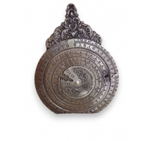 Calendrier lunaire rond en laiton