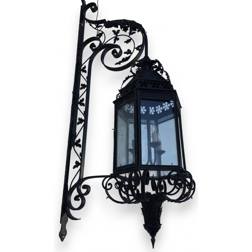 Lantern – matt black outdoor wall light. Available from  Moinat SA  – Antiques and home décor