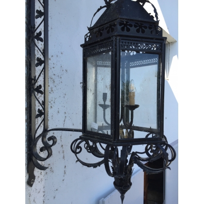 Lantern – matt black outdoor wall light. Available from  Moinat SA  – Antiques and home décor
