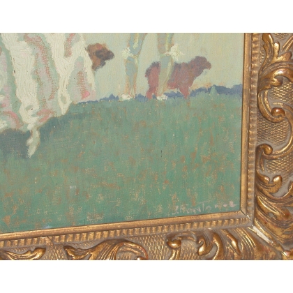 Paintings | Painting entitled ‘Bergère’, signed FONTANEZ. Moinat SA  – Antiques and home décor