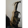 Sculpture \"Indien vainqueur\", en bronze.