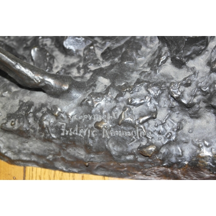 Sculpture \"Indien vainqueur\", en bronze.