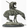 Sculpture \"La fin de la piste\", en bronze.