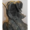 Sculpture \"La fin de la piste\", en bronze.