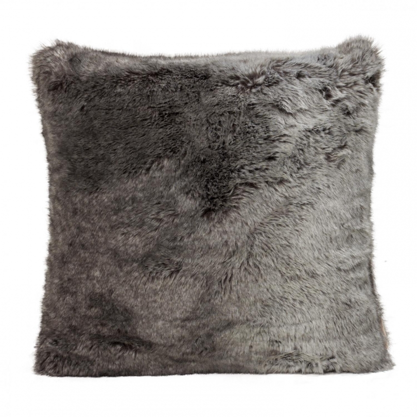 Cushion faux fur "timber wolf Full Fur'