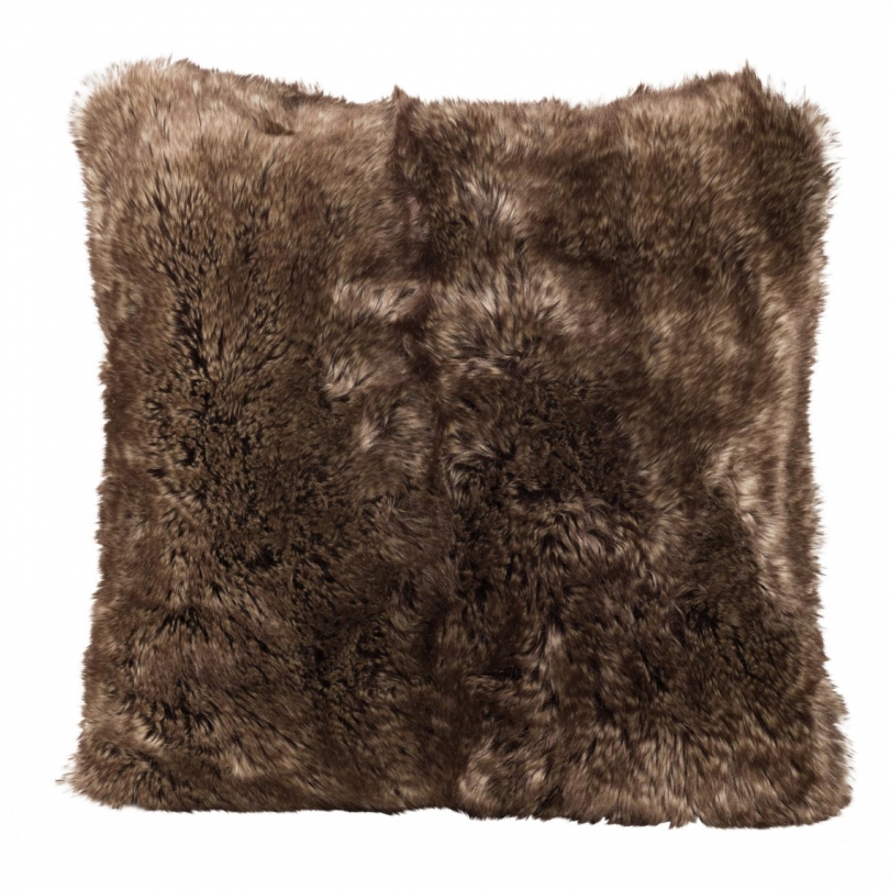 Cushion, faux fur Brown Bear Full Fur'