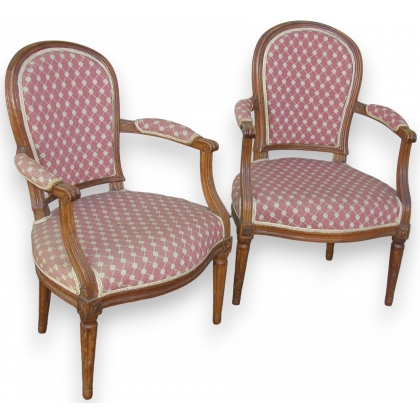 Pair of Louis XVI armchairs.