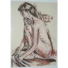 Pastel "Femme nue", signé Jean-Louis MERRÉ.  sur Moinat SA  - Antiquités décoration -  Gouaches, Aquarelles, Pastels