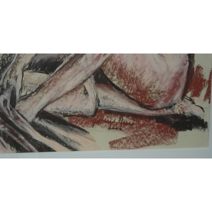 Pastel "Femme nue", signé Jean-Louis MERRÉ.  sur Moinat SA  - Antiquités décoration -  Gouaches, Aquarelles, Pastels