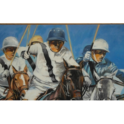 Tableau \"Bleu, blanc, rouge\", signé MERRÉ.