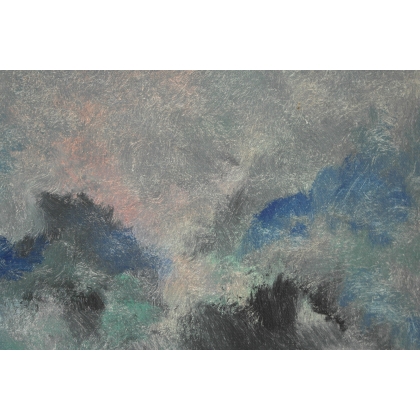 Paintings | Painting entitled ‘Bleu’, signed SOAZ, dated 94. Moinat SA  – Antiques and home décor