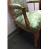 Louis XV armchair with a flat backrest. From Moinat SA – Antiques and home décor