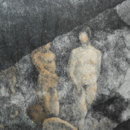 Gravure "Le bain dans la grotte" signée HAINARD  sur Moinat SA  - Antiquités décoration -  Gravures, Lithos
