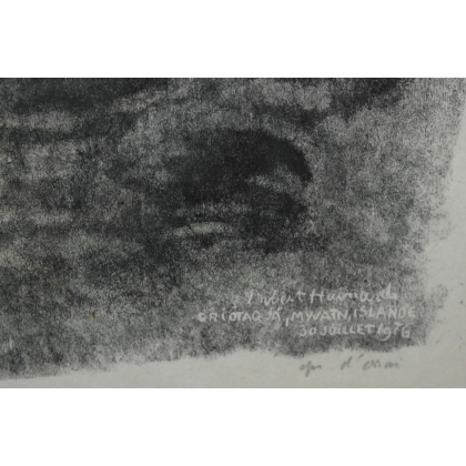 Gravure "Le bain dans la grotte" signée HAINARD  sur Moinat SA  - Antiquités décoration -  Gravures, Lithos
