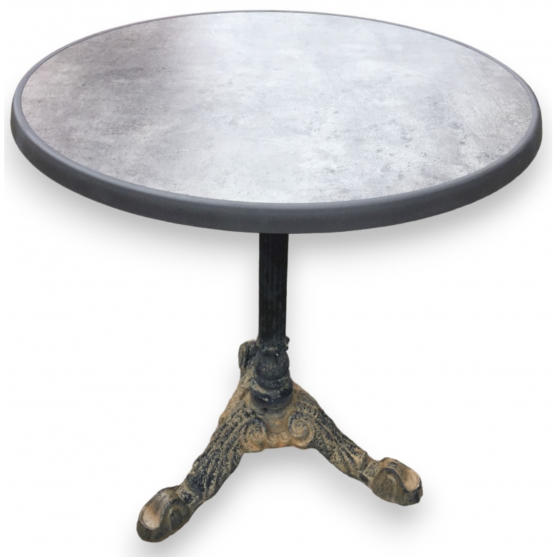  Table de bistro, fonte et plateau carré sur  Moinat SA  - Antiquités décoration