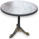 Table de bistro, fonte et plateau rond