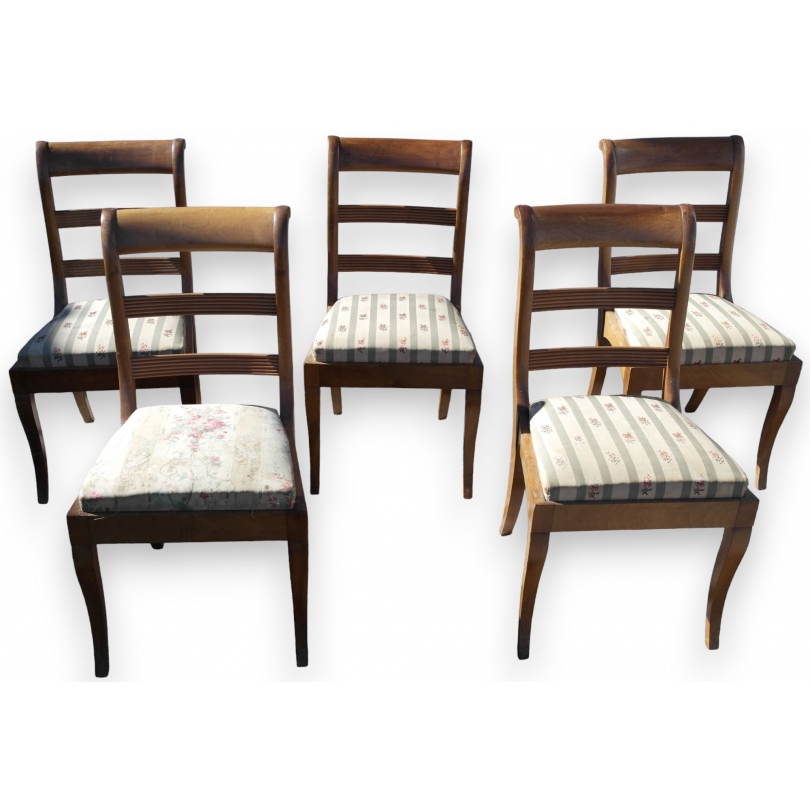Série de 5 chaises Louis Philippe