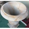 Pair of veined beige marble urns from  Moinat SA  - Antiques and home décor