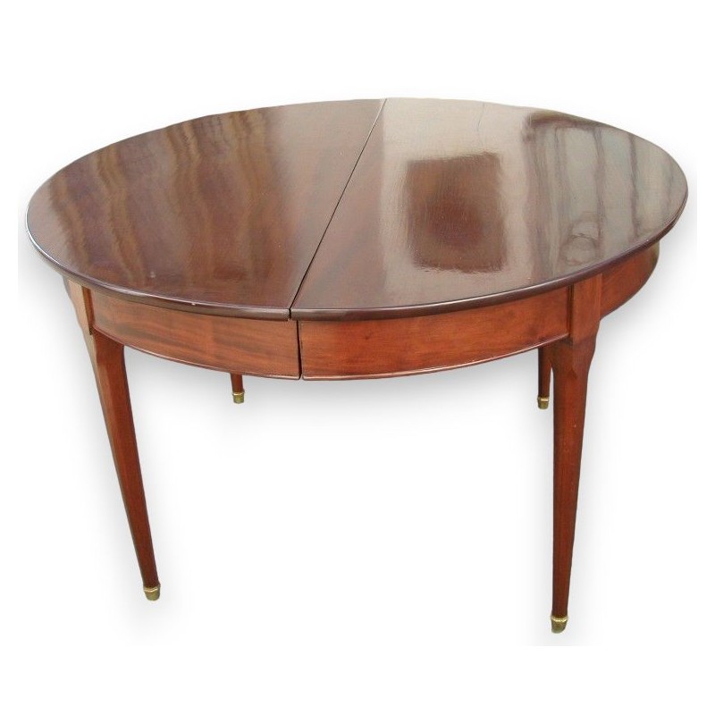 Mesa de comedor redonda de estilo Directorio, de caoba, de Moinat SA - Antigüedades y decoración