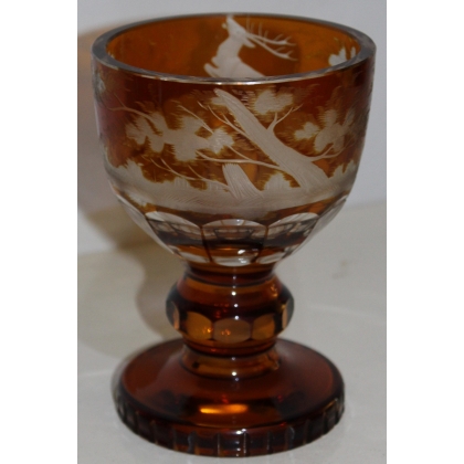 Bowl decorated with a stag and a tree. at  Moinat SA  - Antiques and home décor