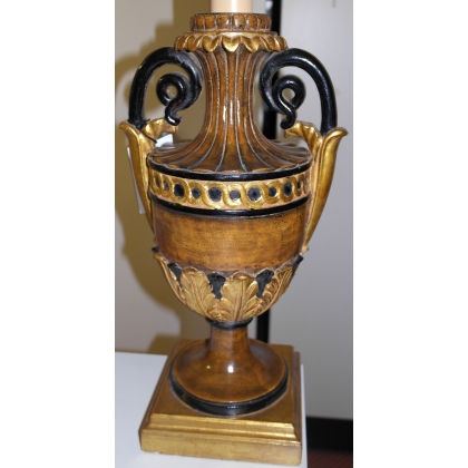  Paire de lampes en bois sculpté et peint sur  Moinat SA  - Antiquités décoration