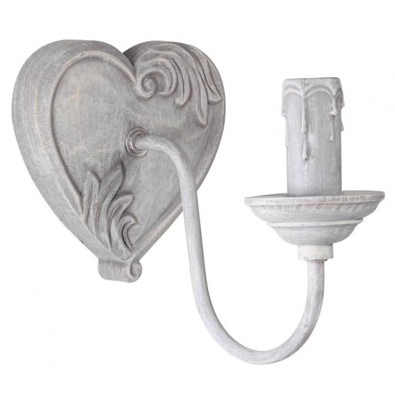 Pair of sconces heart resin