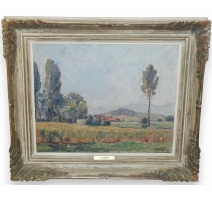 Tableau "Campagne Genevoise" signé P. SOKOLOFF