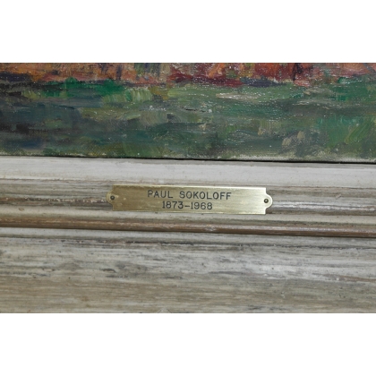 Paintings | Painting entitled ‘Geneva Countryside’ signed P. SOKOLOFF Moinat SA  - Antiques and home décor