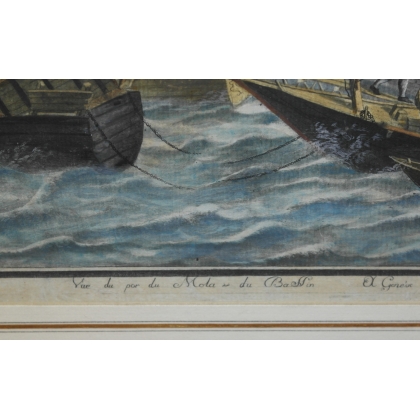 Gravure "Genève" par François HESS  sur Moinat SA  - Antiquités décoration -  Gravures, Lithos