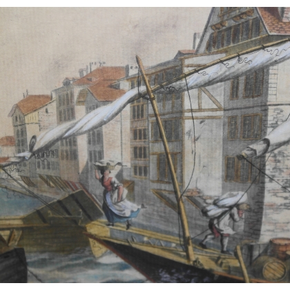Gravure "Genève" par François HESS  sur Moinat SA  - Antiquités décoration -  Gravures, Lithos