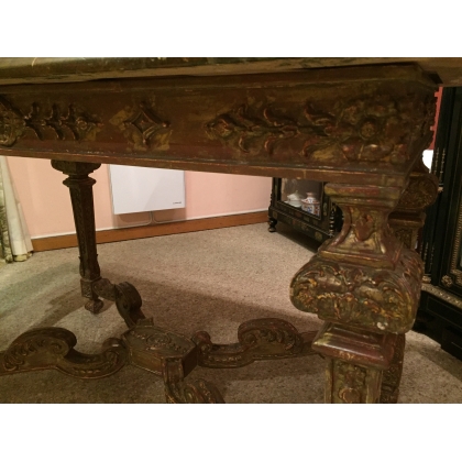 Louis XIV-style console table with faux marble top by  Moinat SA  - Antiques and home décor