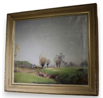 Tableau "Campagne", signé BRESSLER et daté.