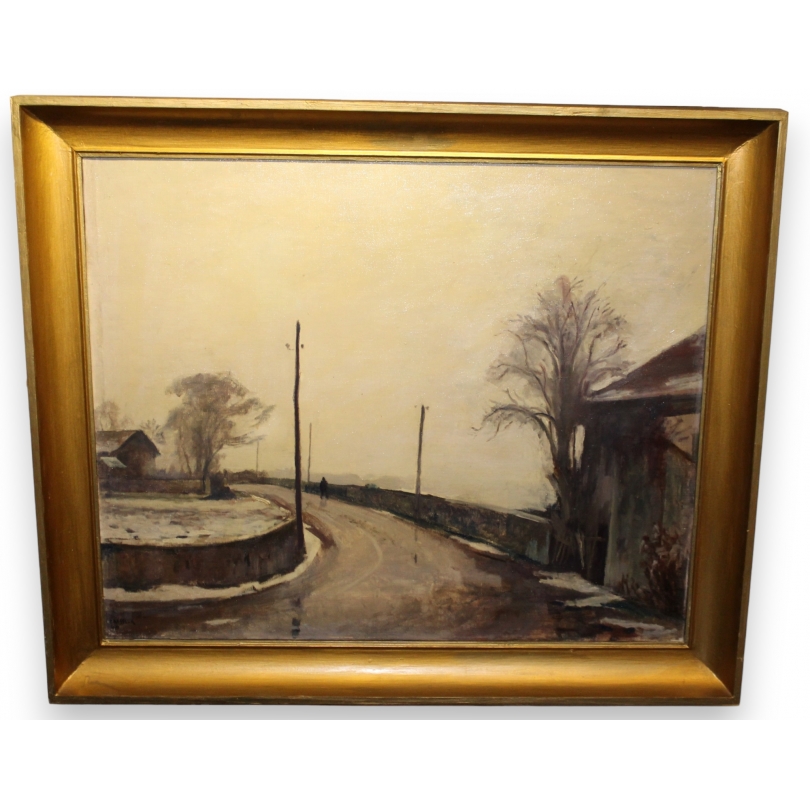 Paintings | Painting entitled ‘Autumn’, signed ‘BRESSLER’ and dated. Moinat SA  – Antiques and home décor