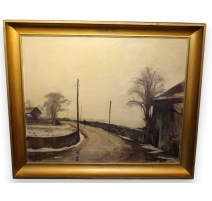 Tableau "Automne", signé BRESSLER et daté.