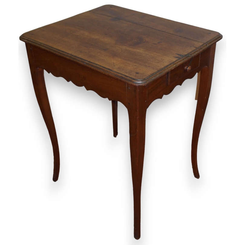 Petite table rectangulaire Louis XV en acajou