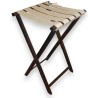 Mahogany luggage rack with hemp straps at  Moinat SA  - Antiques and home décor