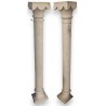  Paire de colonnes en pierre taillée sur  Moinat SA  - Antiquités décoration