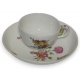 Tasse avec sous-tasse. Décor Meissen.
