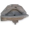 Half-moon wall fountain, made of Sous-Vent stone. Available from Moinat SA – Antiques and Decor