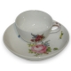 Tasse avec sous-tasse. Décor Meissen.