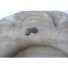 Half-moon wall fountain, made of Sous-Vent stone. Available from Moinat SA – Antiques and Decor
