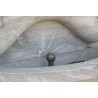 Half-moon wall fountain, made of Sous-Vent stone. Available from Moinat SA – Antiques and Decor
