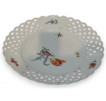Assiette ajourée, en porcelaine de Meissen.