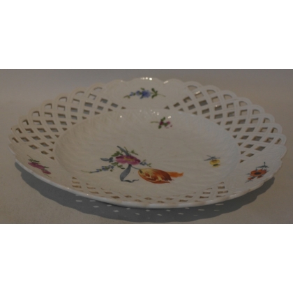 Assiette ajourée, en porcelaine de Meissen.