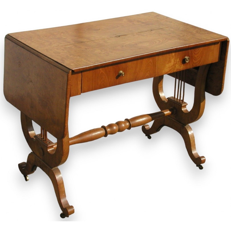  Table Louis-Philippe à abattants, 2 tiroirs. sur  Moinat SA  - Antiquités décoration