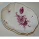 Ravier ovale, porcelaine Meissen. Décor de fleurs.